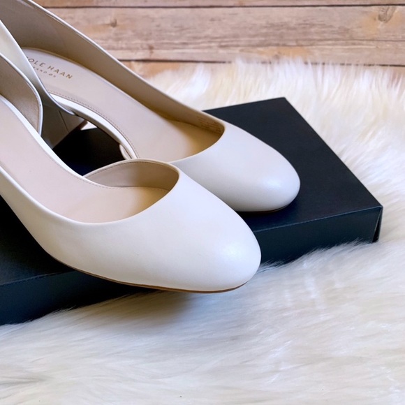 Cole Haan Daina Grand D’orsay Ivory Leather Pumps - Picture 8 of 8